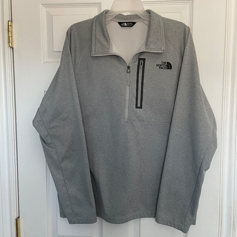 Men's North Face 1/2 Zip Gray Sweater Size XL